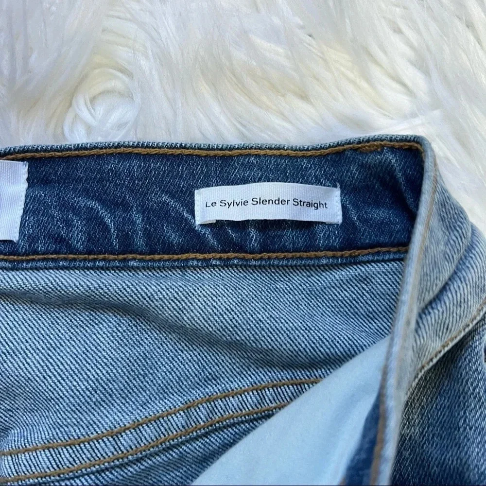 NWOT FRAME Le Sylvie Slender Straight Leg Jeans Alamitos Denim Casual Women’s 25